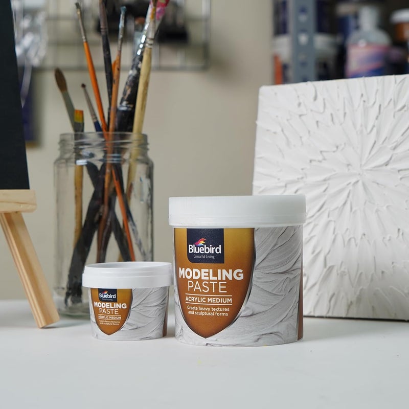 Bluebird  Thick Modeling Paste White 28.2 Oz / 800gm - High Density, Acrylic Medium for Texture, Thickness, and Dimension Additive - Image 2